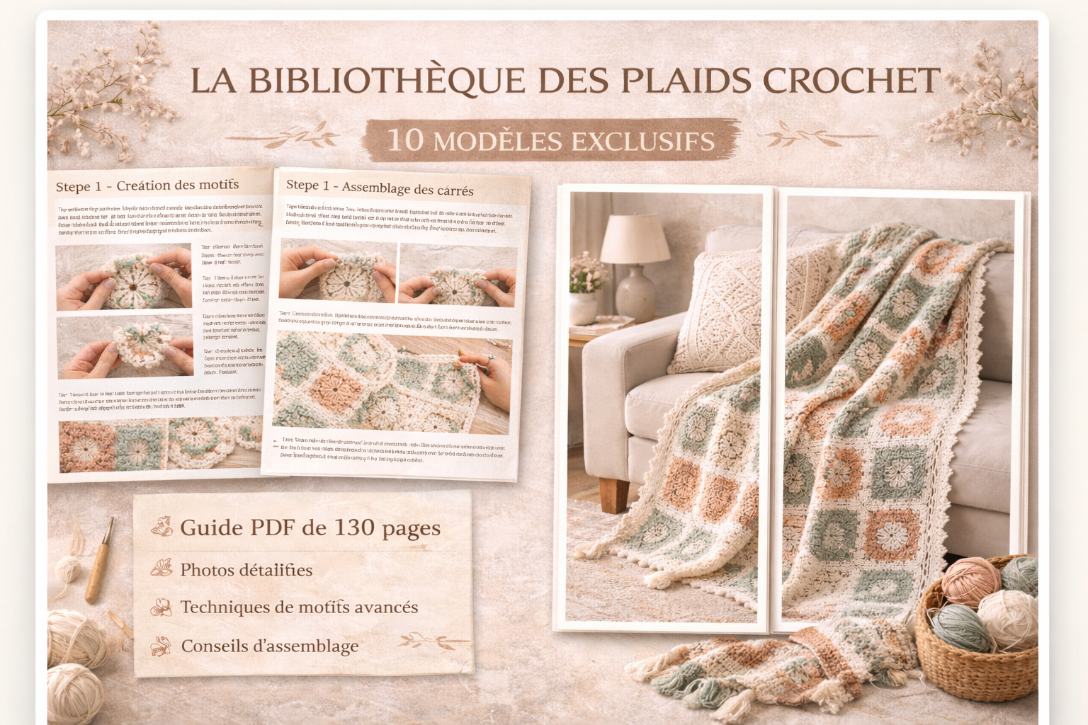 La Bibliothèque des Plaids Crochet